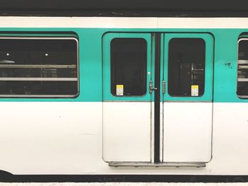 Train at railroad station platform