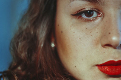 Close-up portrait of young woman