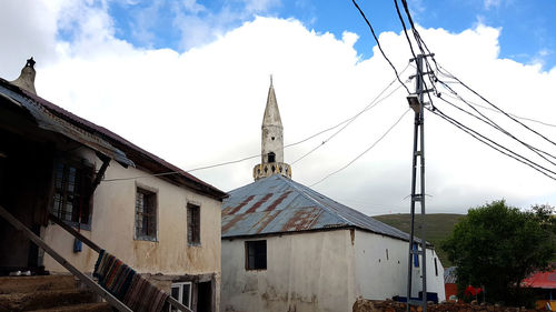 Low angle view of buildings against sky
