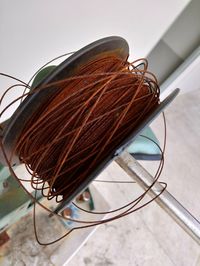 High angle view of eyeglasses on table at home