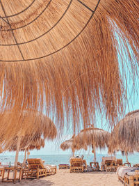 Panoramic shot of beach against sky