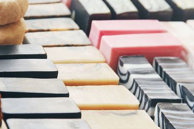 Close-up of stack of piano