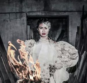 Portrait of young woman