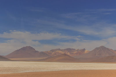 Scenic view of desert against sky