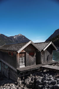 Built structure against clear blue sky