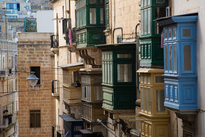 Low angle view of buildings in city