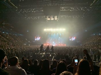 Group of people at music concert