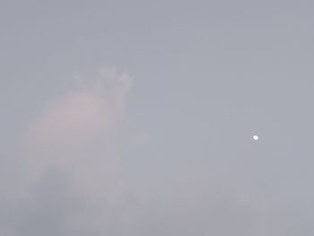 Low angle view of moon in sky