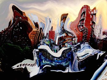 Low angle view of built structure against sky