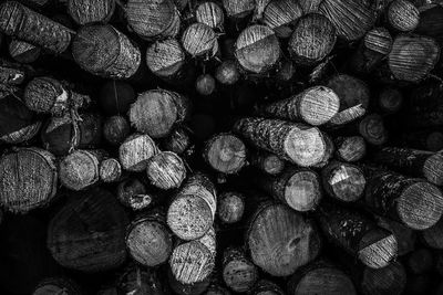 Full frame shot of logs