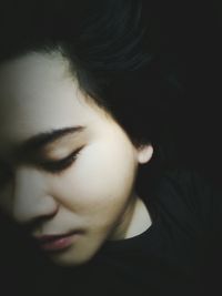 Close-up of young woman