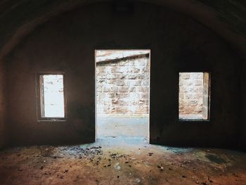 Interior of abandoned building