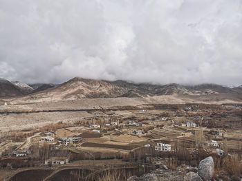 Aerial view of landscape against sky