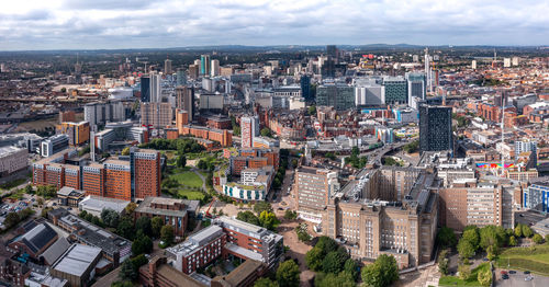 High angle view of cityscape