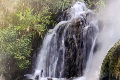 Scenic view of waterfall