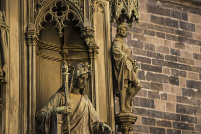 Statue of angel outside temple