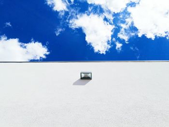 Low angle view of blue sky and clouds