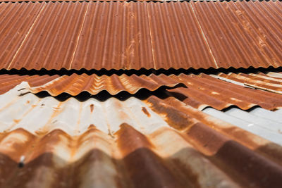 Close-up of rusty rooftop