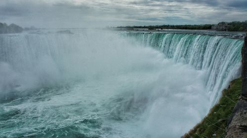 Scenic view of waterfall