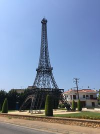 Built structure against clear blue sky