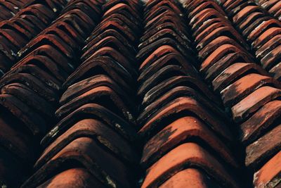 Full frame shot of roof tiles