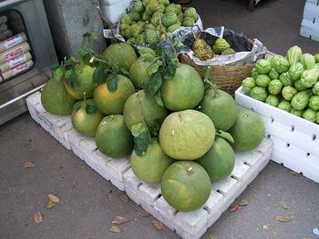 High angle view of fruits