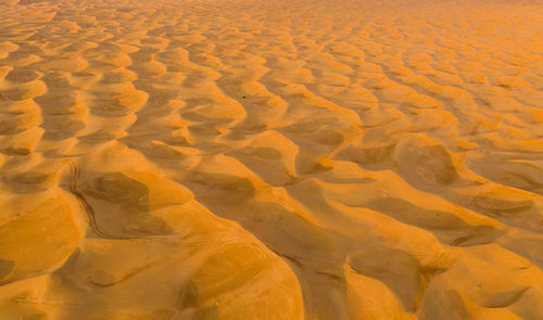 High angle view of sand dune