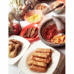 Close-up of food served in plate