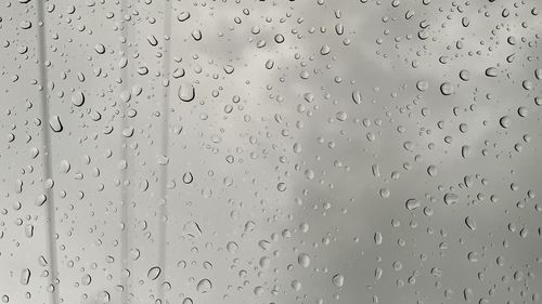 Full frame shot of wet glass