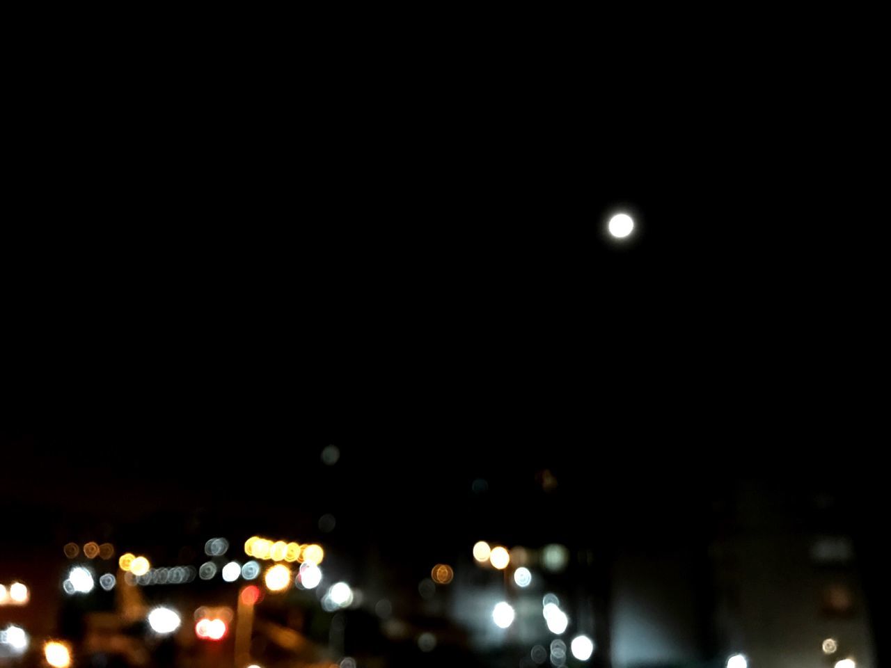 night, copy space, moon, illuminated, dark, no people, city, outdoors, nature, sky, half moon, astronomy