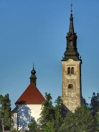Church against clear sky