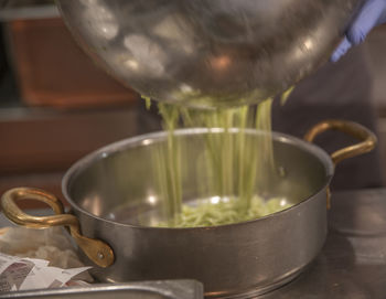 Close-up of tea cup on table