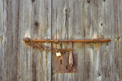 Close-up of closed door