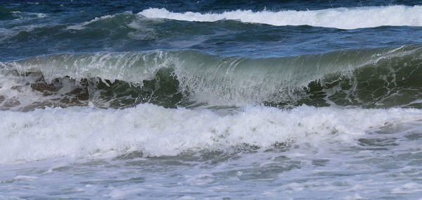 Waves rushing towards shore