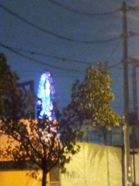 View of illuminated lights at night