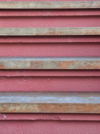 Full frame shot of red wall