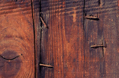 Full frame shot of weathered wooden door