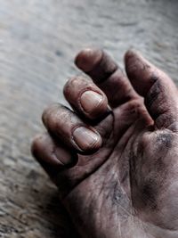 Close-up of human hand