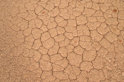Full frame shot of cracked land
