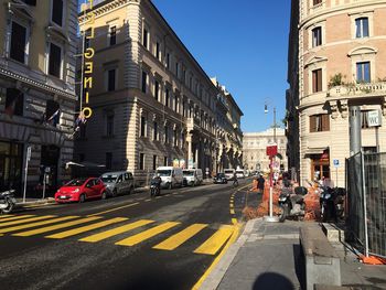 City street with buildings in background