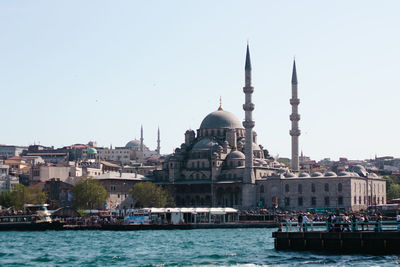 River view of the large ortaköy mosque on the bosphorus in istanbul, turkey.