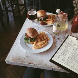 Close-up of food on table