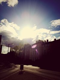 City street at sunset