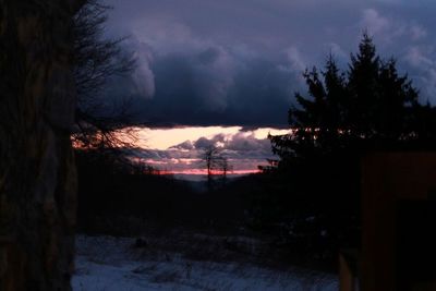 Scenic view of landscape against cloudy sky