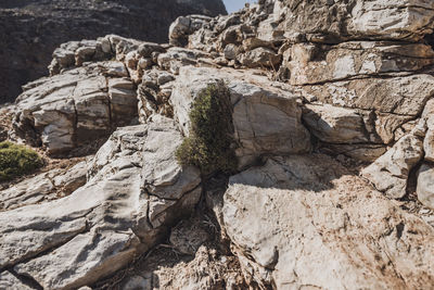 Close-up of rock formations