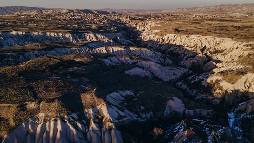 Panoramic view of rock formations