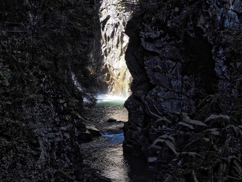 Scenic view of rock formation in sea