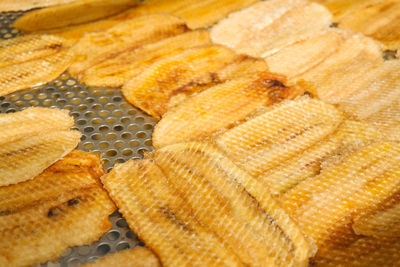 Close-up of bread on cutting board