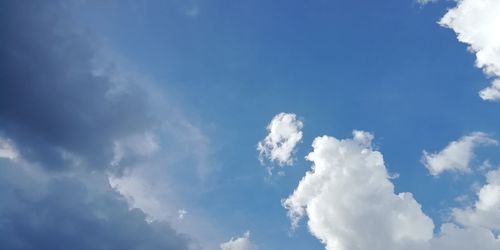 Low angle view of clouds in sky