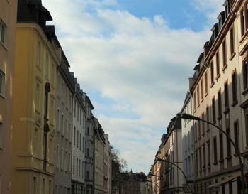 Low angle view of buildings against sky